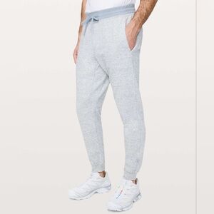 LULULEMON Light Grey / Black At Ease Heathered Melody Jogger Pants Extra-Small